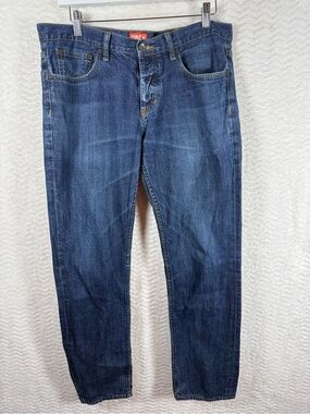 Obey Men's Dark Blue Straight Leg Jeans